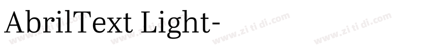 AbrilText Light字体转换